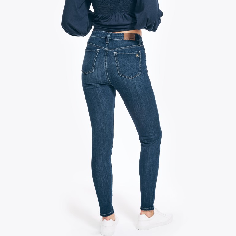 Nautica Sustainably Crafted True Flex Mid-rise Skinny Denim Azules Amarillo | oM4zQxzN