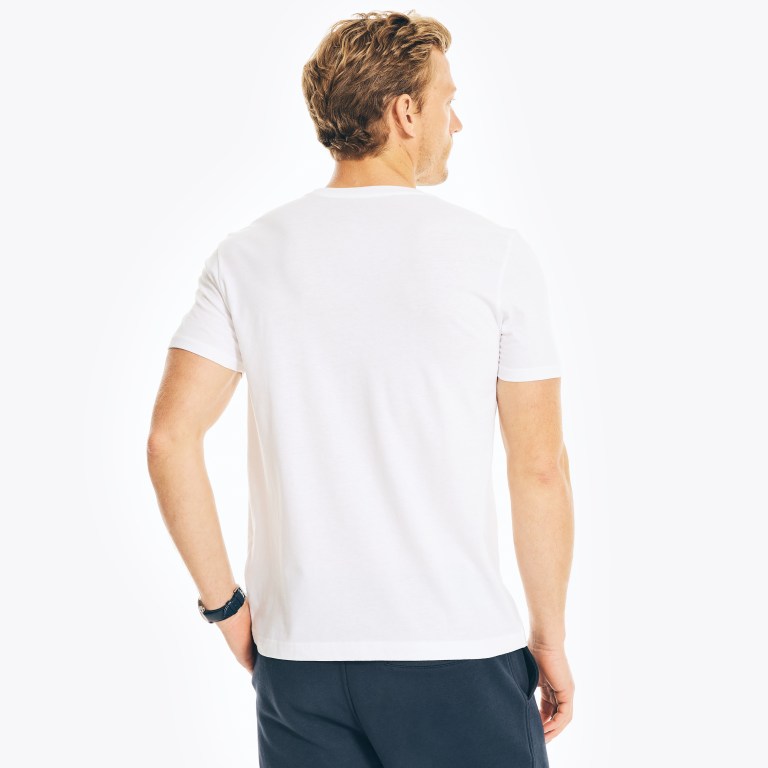 Nautica Sustainably Crafted Usa Sailing Division Estampadas Blancas | 67drCLBE