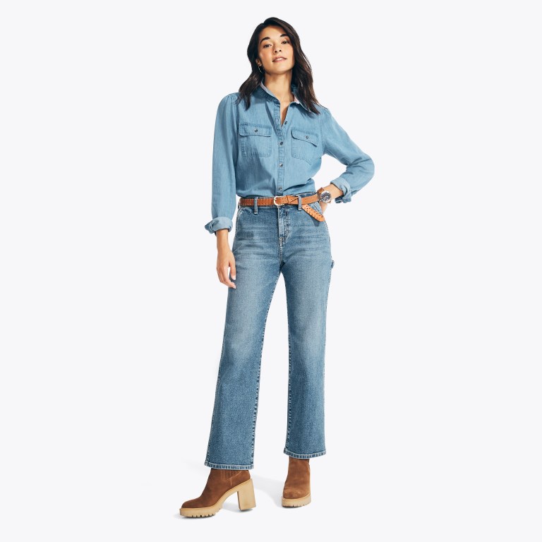 Nautica Sustainably Crafted Utility Straight Fit Denim Azules Azules | OTeJUyEV