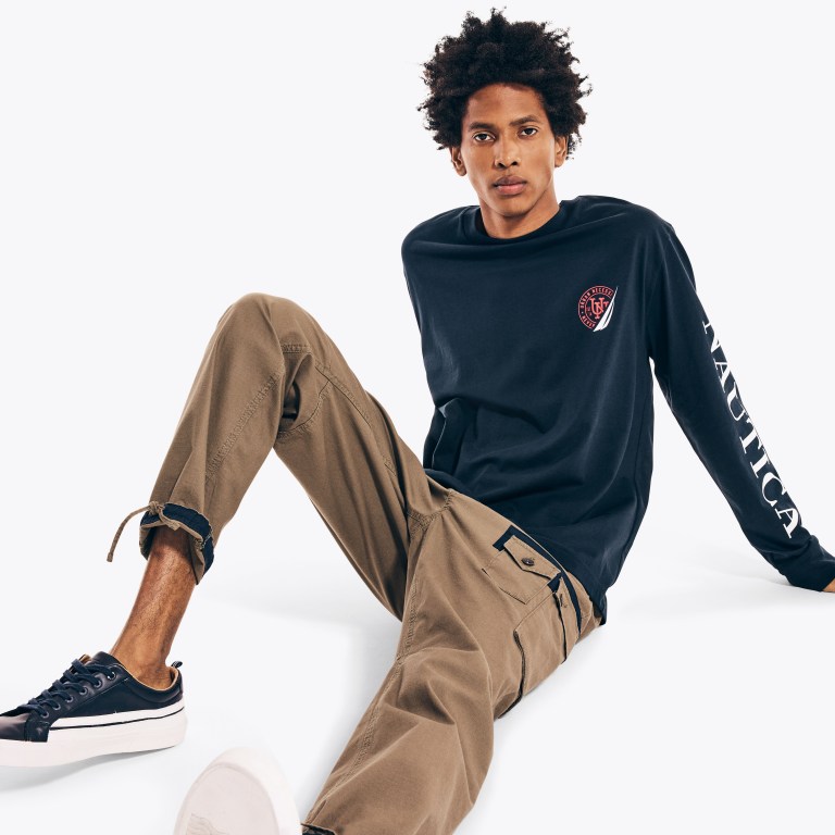 Nautica Urban Necessities X Nautica Estampadas Long-sleeve Azul Marino | r1kBBy1B