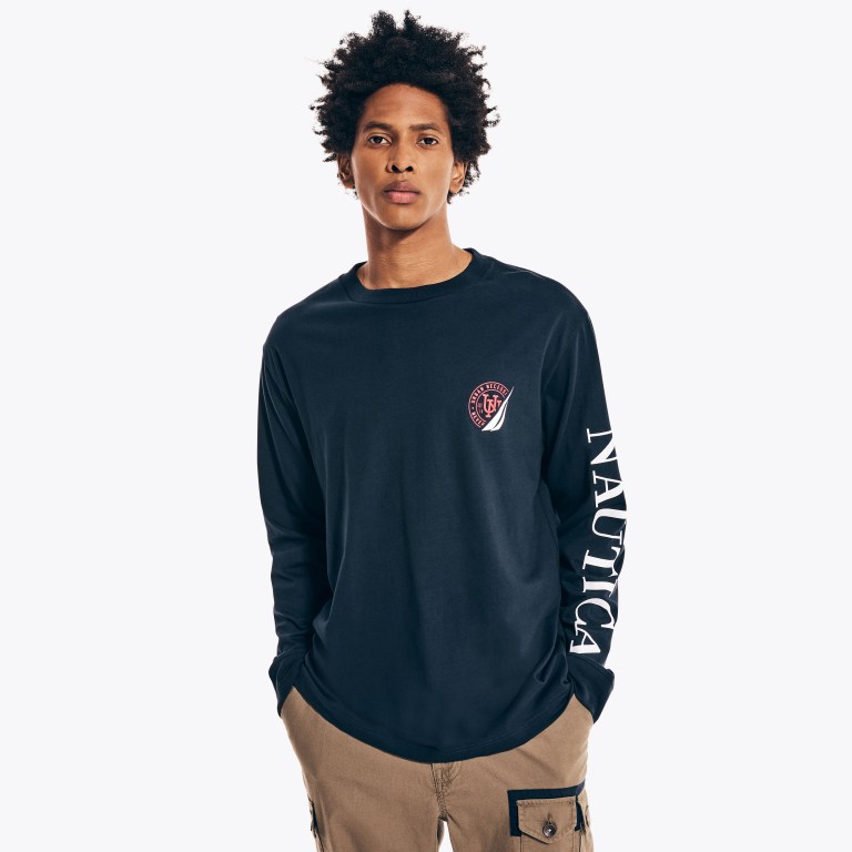 Nautica Urban Necessities X Nautica Estampadas Long-sleeve Azul Marino | r1kBBy1B