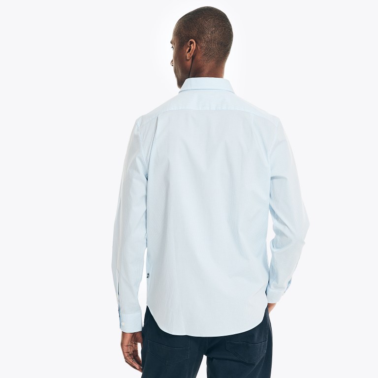 Nautica Wrinkle-resistant Plaid Wear To Trabajo Azur Azules | FiQ05ADb