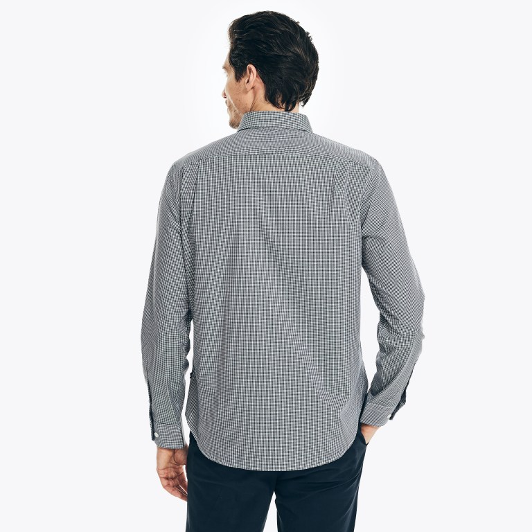Nautica Wrinkle-resistant Plaid Wear To Trabajo Azul Marino | GD786vCA