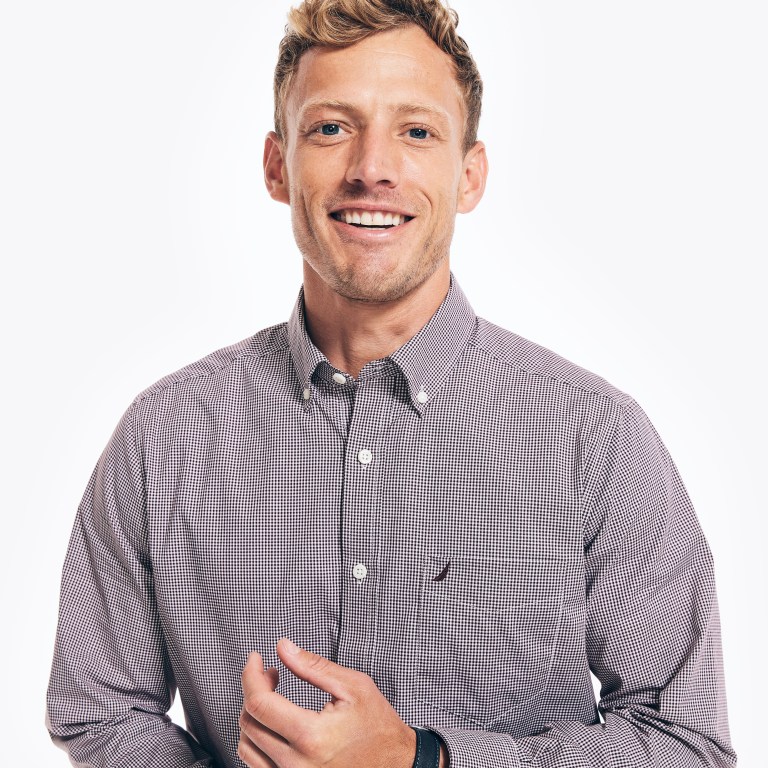 Nautica Wrinkle-resistant Plaid Wear To Trabajo Rojas | uRkiOg5G