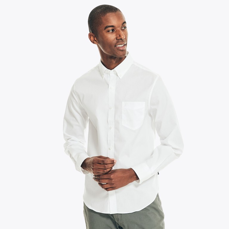 Nautica Wrinkle-resistant Wear To Trabajo Blancas | cK8P1uVQ