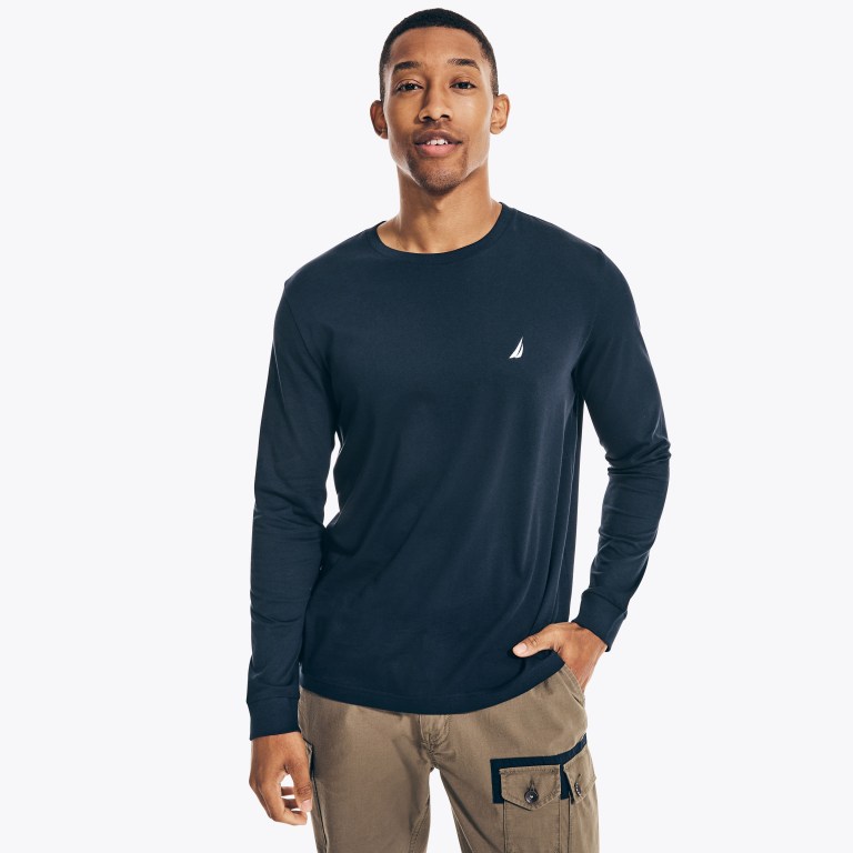 Nautica Crewneck Long-sleeve Azul Marino | OUhqr0C0