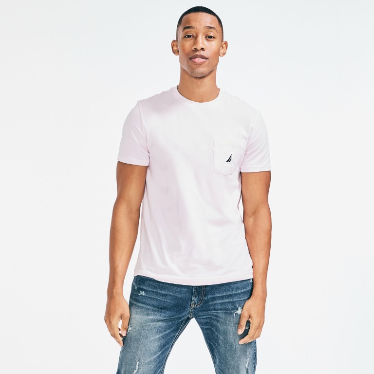 Nautica Crewneck Pocket Rosas | TyMUvOLk