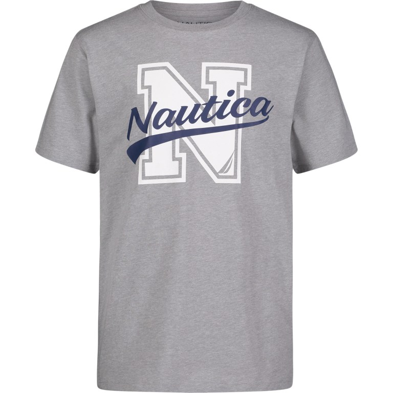 Nautica Little Varsity Logo Estampadas (4-7) Gris | VeqM0c6j