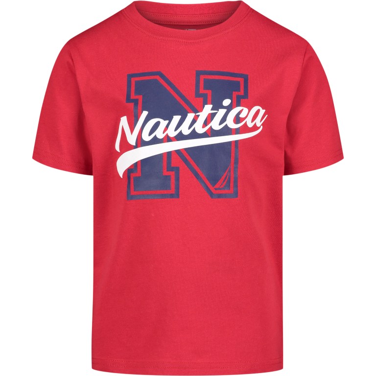 Nautica Little Varsity Logo Estampadas (4-7) Rojas | tVLRYUxg