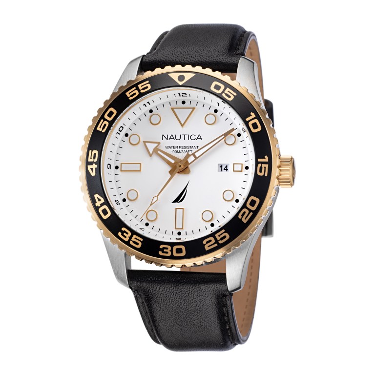 Nautica Pacific Beach Stainless Steel And Cuero Multicolor | hLIMR5zl