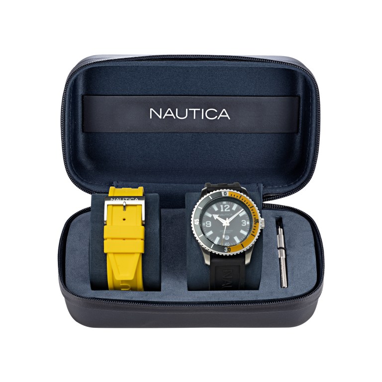 Nautica Pacific Beach Stainless Steel And Silicona 3-hand Box Set Multicolor | iFVb1TR6
