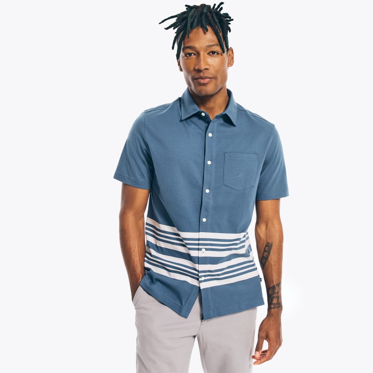 Nautica Striped Harbor Azules Oscuro | iVA87wKN