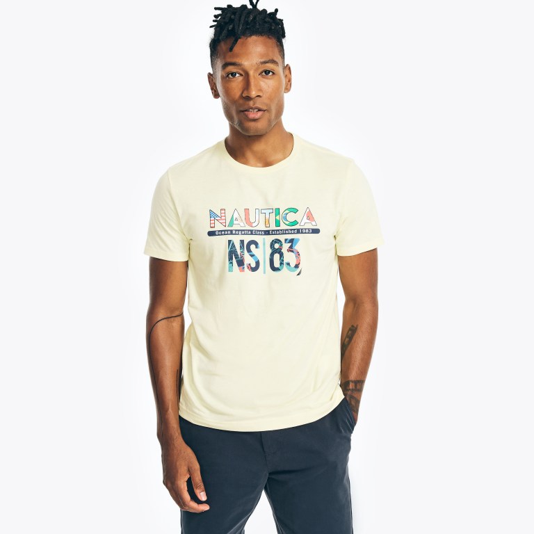 Nautica Sustainably Crafted Ns-83 Estampadas Amarillo Claro | c3ufvCCj
